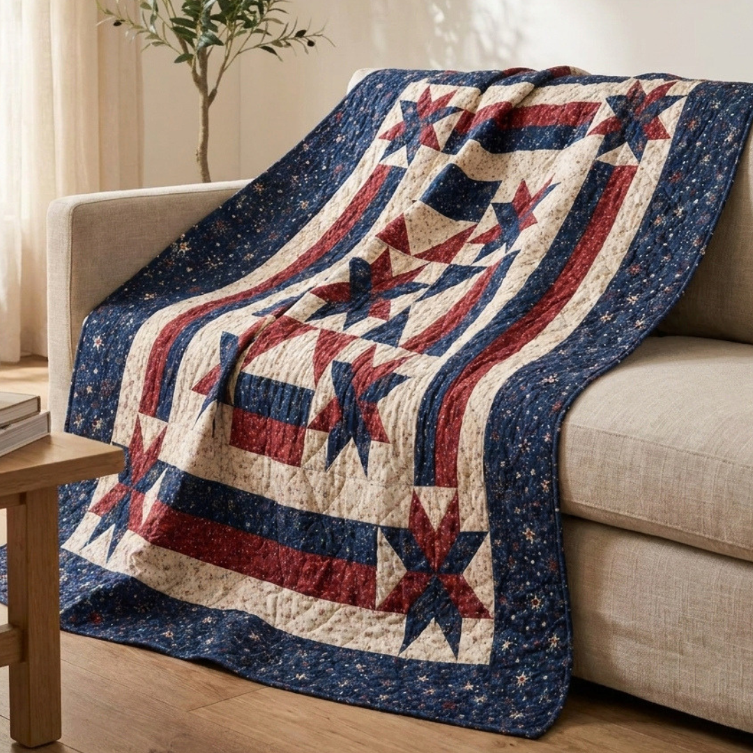 Freedom Star Quilt Pattern PDF, Instant Download