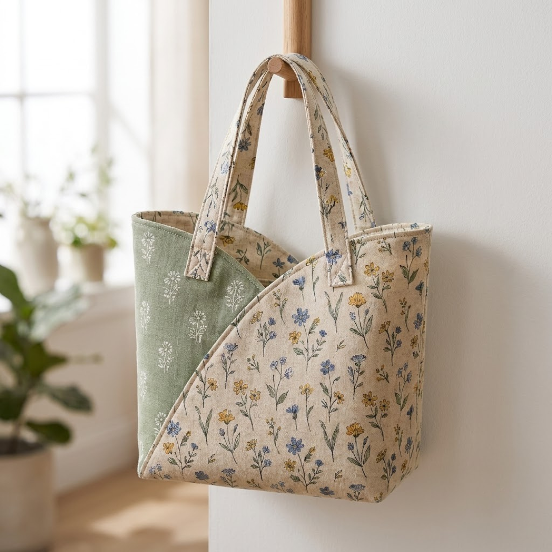 Tote Bag Sewing Pattern, Japanese Style Beginner Tutorial