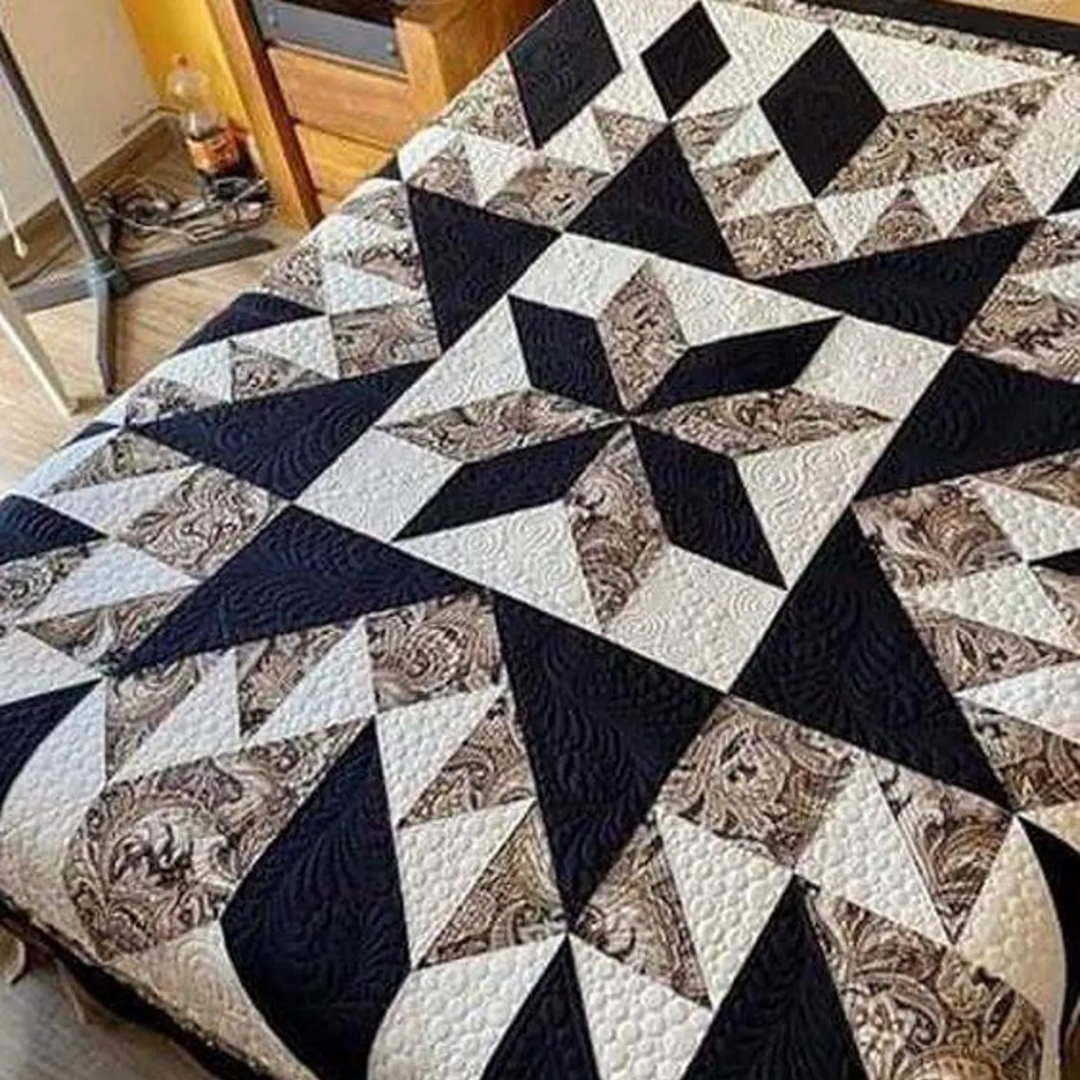 Starry Midnight Quilt Pattern, Instant Download