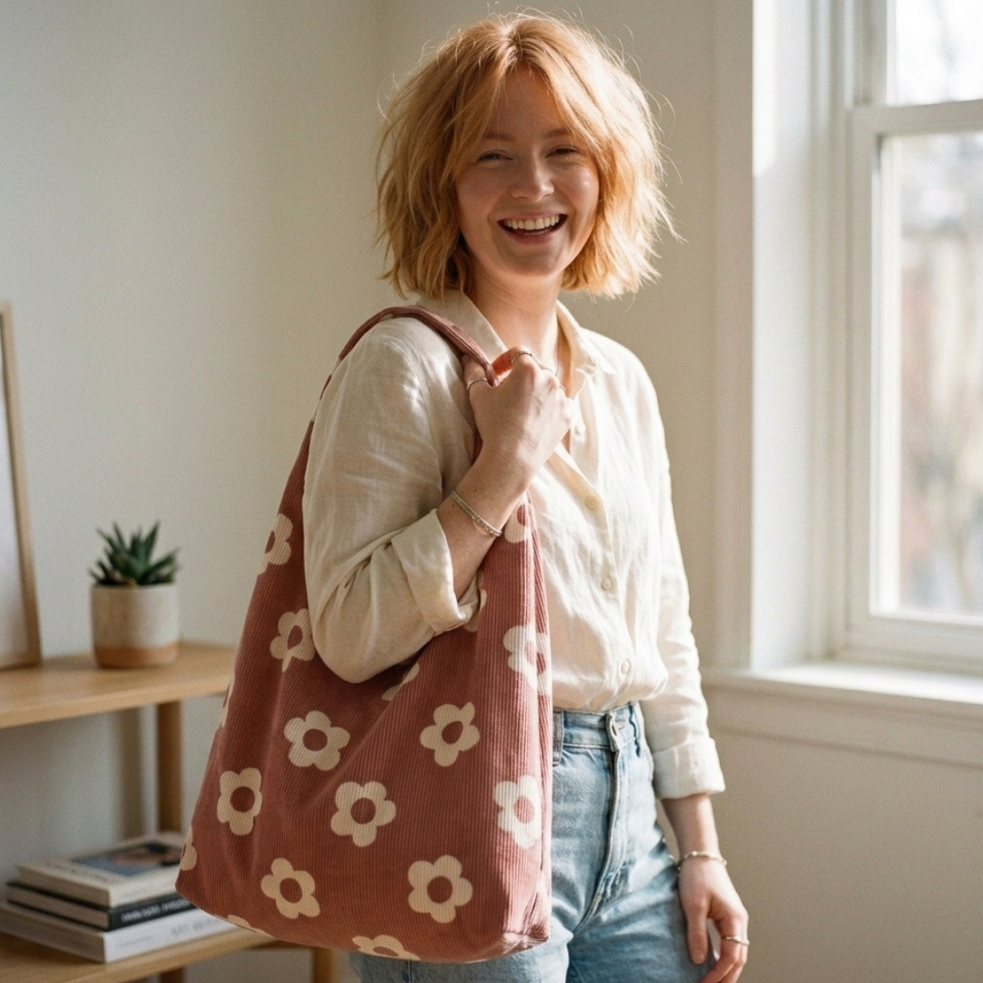 Hobo Bag Sewing Pattern, Slouchy Shoulder Tote For Beginners
