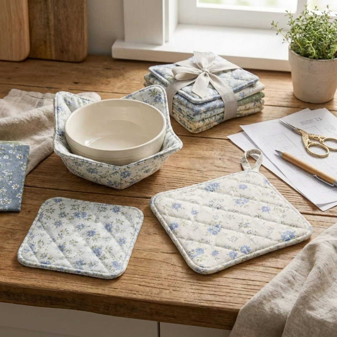 Quilted Bowl Holders & Hot Pad Quilting Patterns, 30+ Patterns, Beginner Friendly