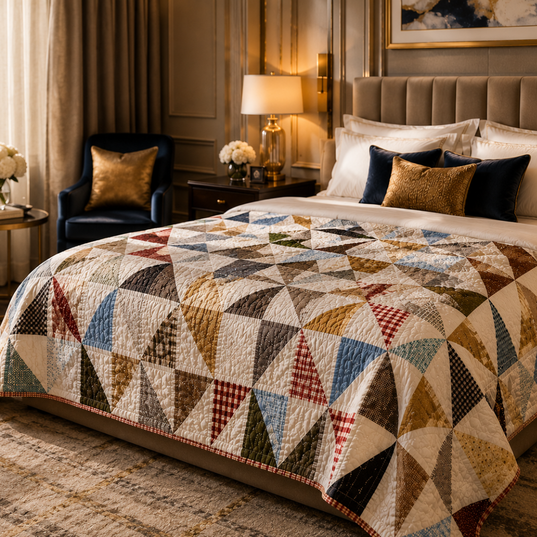 Baby Quilt Pattern, Beginner Pinwheel Turning Corners Design