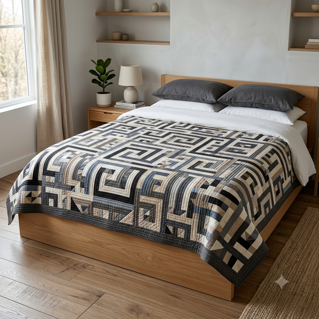 Maze Quilt Pattern, Instant Download