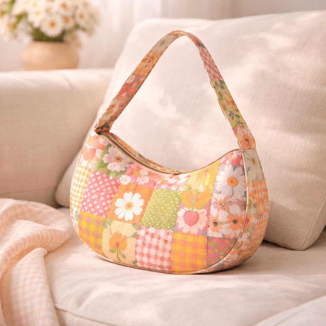 Crescent Bag Sewing Pattern, Beginner Friendly