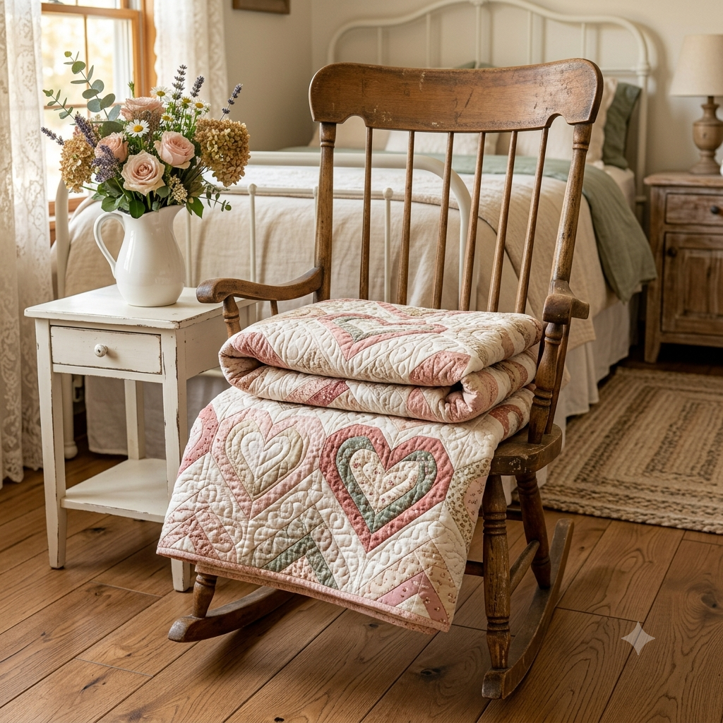 Heartstrings Quilt Pattern PDF, Beginner Friendly
