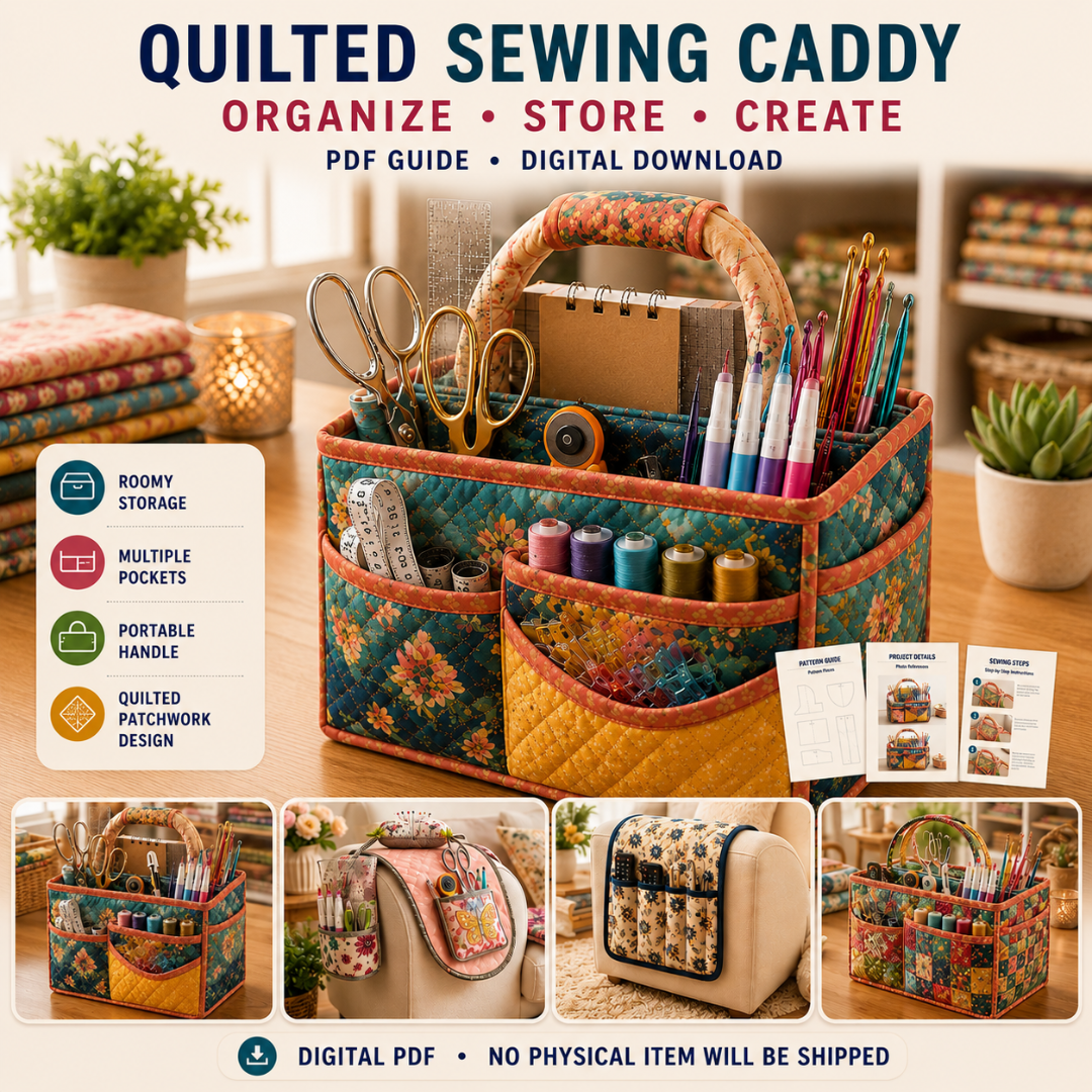 Quilted Sewing Caddy Patterns, Organizer Ideas For Sewers