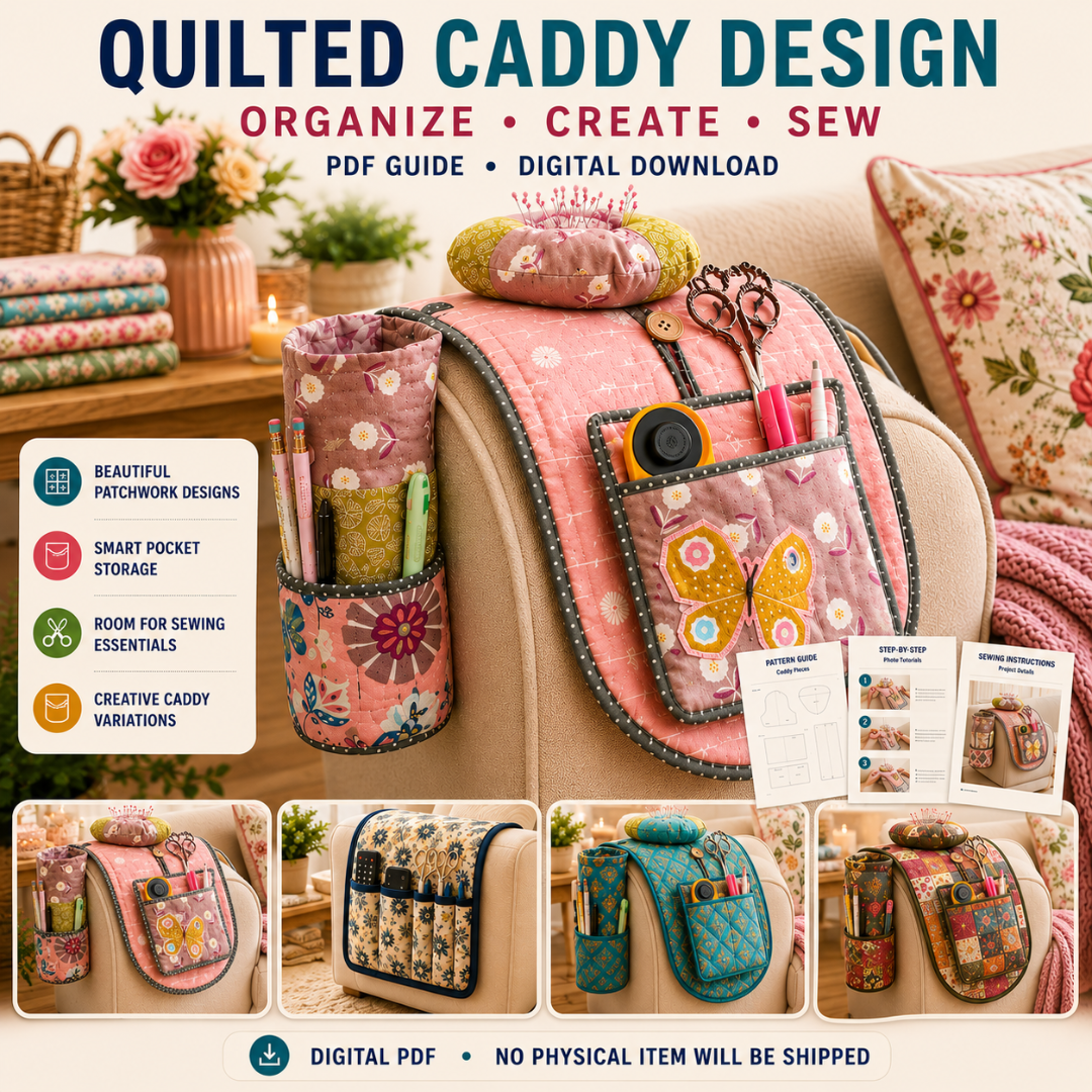 Quilted Sewing Caddy Patterns, Organizer Ideas For Sewers