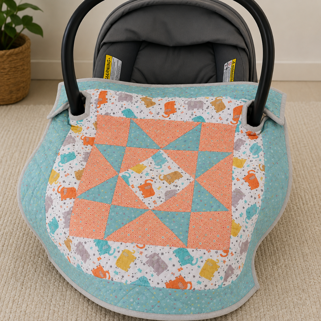 Car Seat Coverlet Pattern, No-Slip Quilting Project