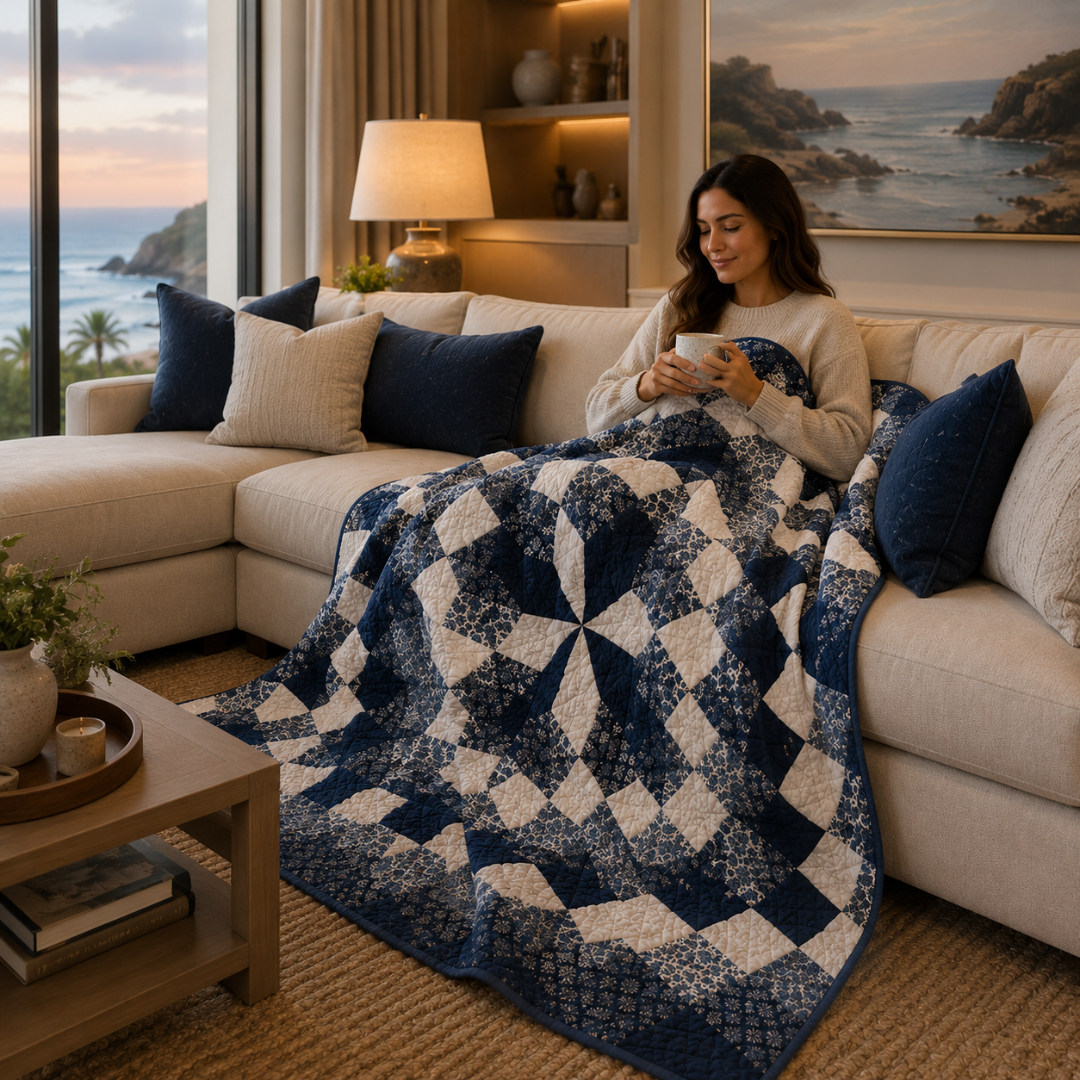 Modern Star Quilt Pattern, Aurora Patchwork Design For Beginners