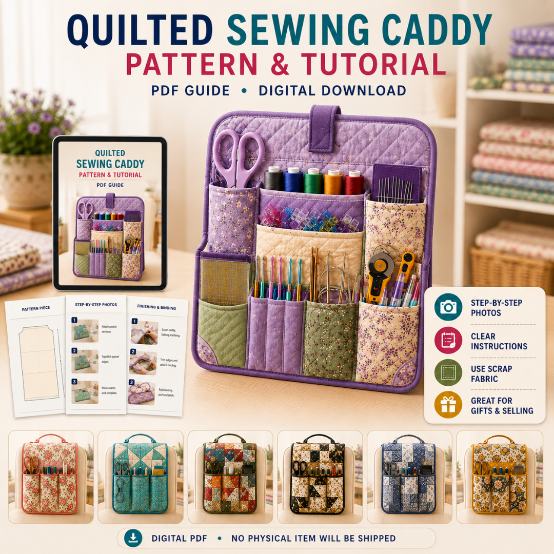 Quilted Sewing Caddy Patterns, Organizer Ideas For Sewers